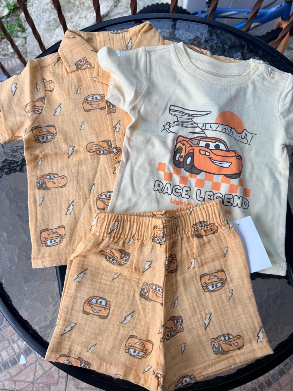 Disney Cream and Orange Race Legend Kids 3-Piece Set